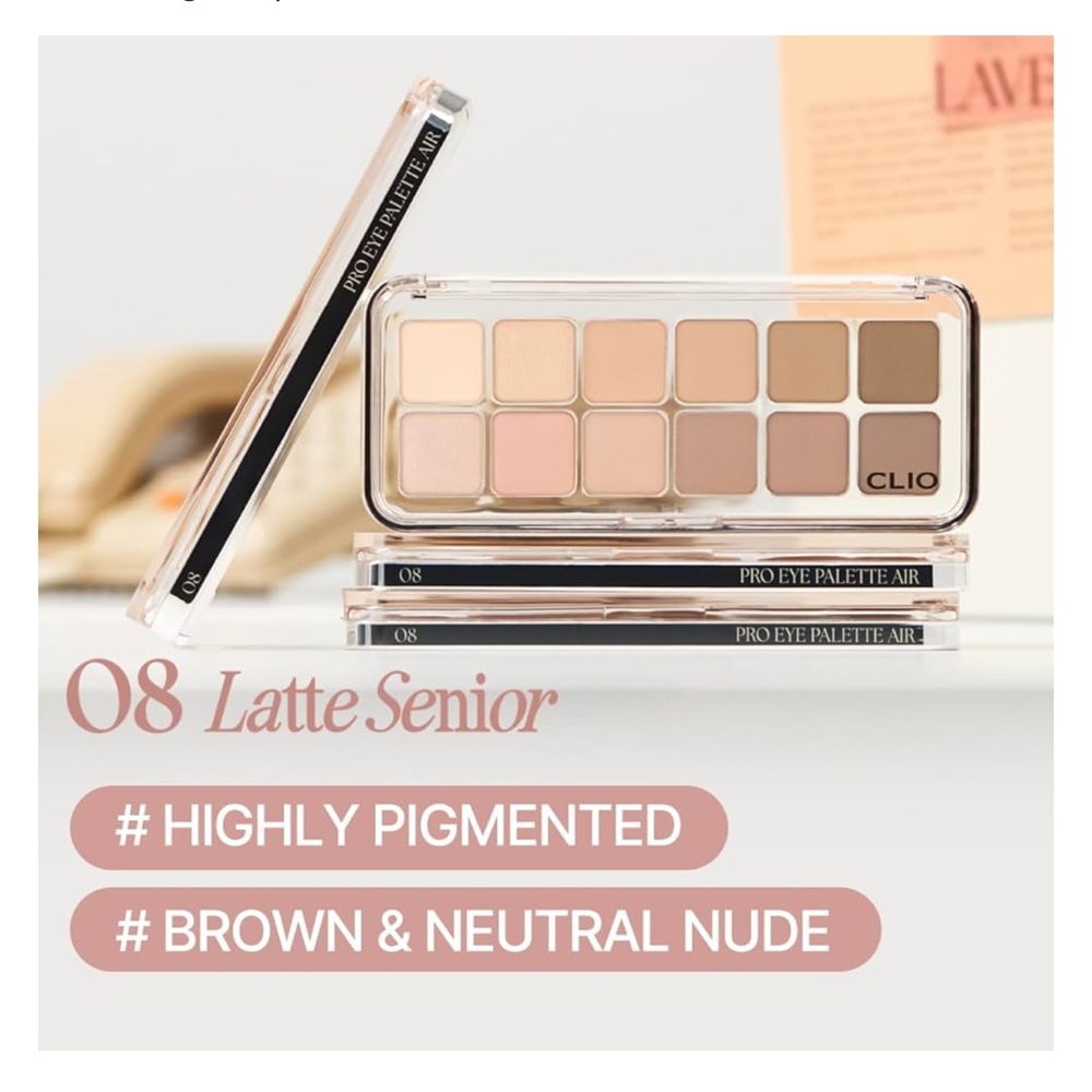 CLIO Pro Eye Palette Air #08 Latte Senior New Full Size